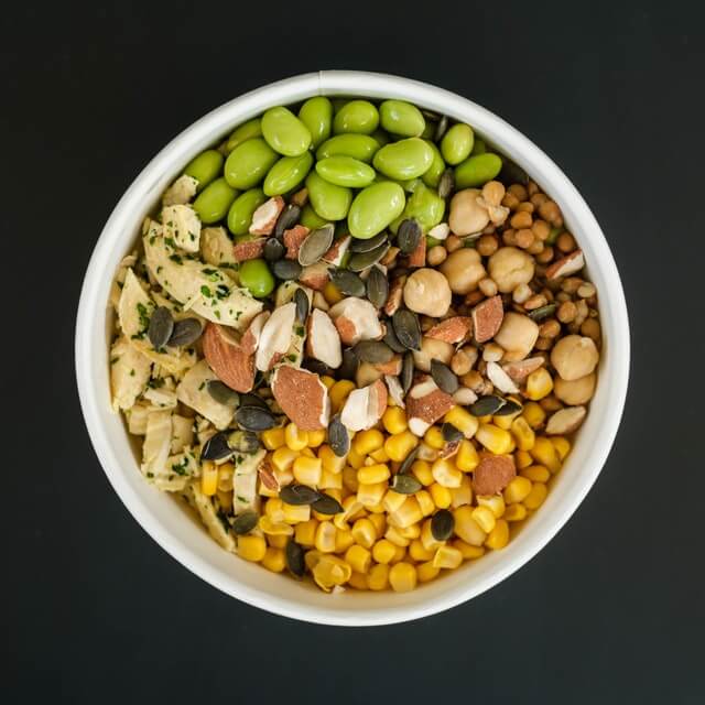In this example, we split a food bowl JPG/JPEG image into six of its dominant color tones. We annotate each color with its name and percentage of use. After the analysis, we can see and that the most used color in the JPG/JPEG is black, then dark-slate-gray, then dark-golden-rod, then saddle-brown, and so on. (Source: Pexels.)