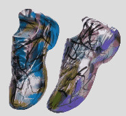 In this example, we upload a GIF animation with a transparent background. As the JPG/JPEG format does not support transparency, the transparent pixels must be converted to a single solid color. In this case, we choose the non-transparent "Gainsboro" color and enter it in the color fill option. Consequently, we obtain the first frame of the colorful running shoes in JPG format. (Source: Pexels.)