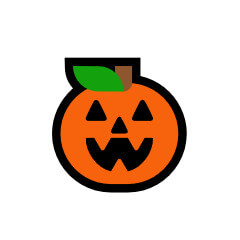 In this example, we create a large Jack-o'-Lantern picture by converting the given pumpkin Unicode symbol 🎃 into a JPG. We place the pumpkin emoji, with a font size of 120 pixels, in the center of a square JPG canvas with a white background and dimensions of 240 by 240 pixels.