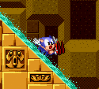 In this example, we extract the 10th frame from a multi-frame GIF and we save it as a JPG pic. The GIF has 25 frames total and it's an animation of Sonic the Hedgehog. (Source: Sega.)
