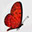 In this example, we create a tiny bitmap picture from a tiny JPG/JPEG picture of a red butterfly. The dimensions of the input JPG/JPEG are 32-by-32 pixels and the output bitmap has the same dimensions as they are preserved during the conversion.